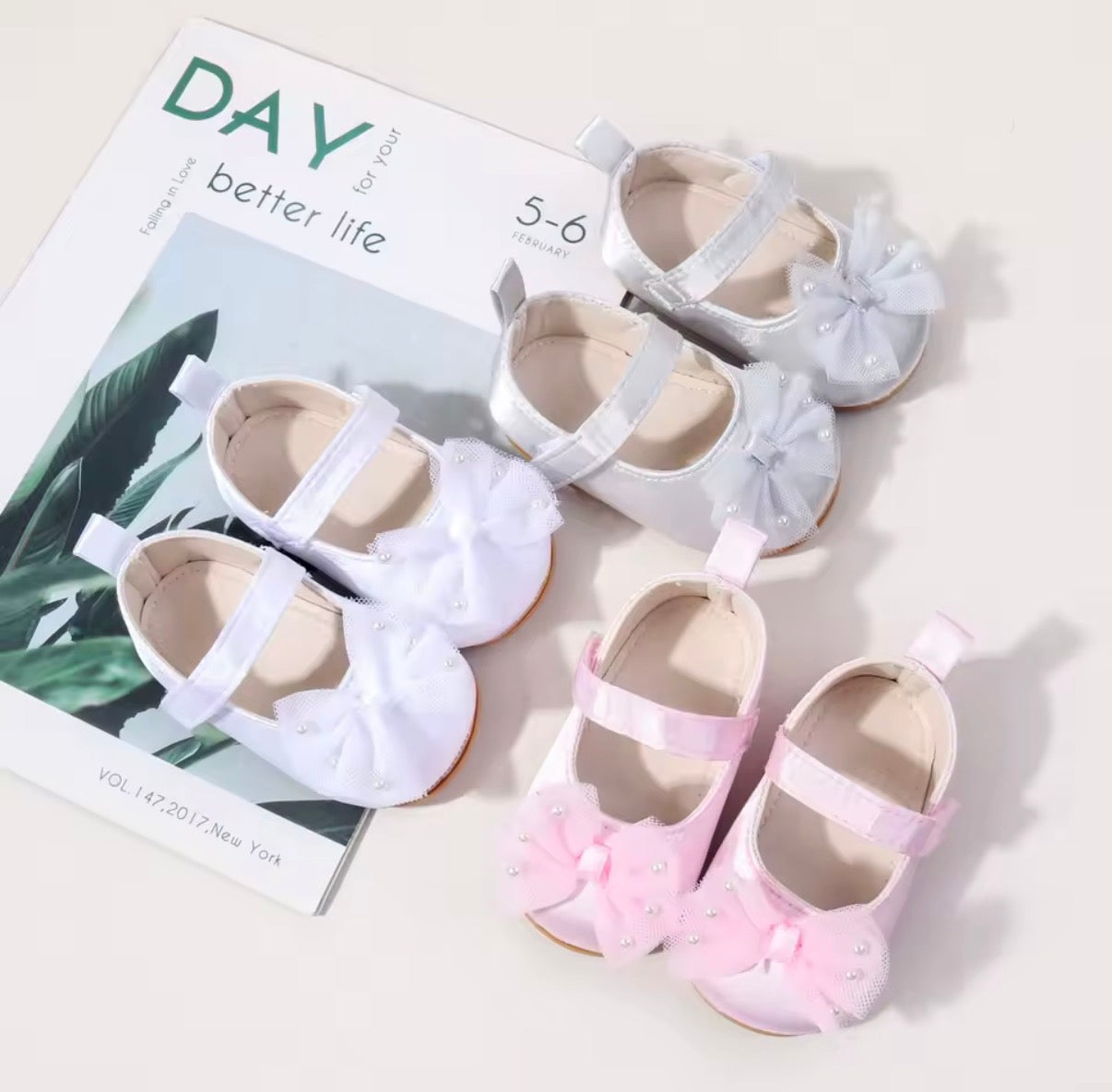 Bow and Pearl Shoes