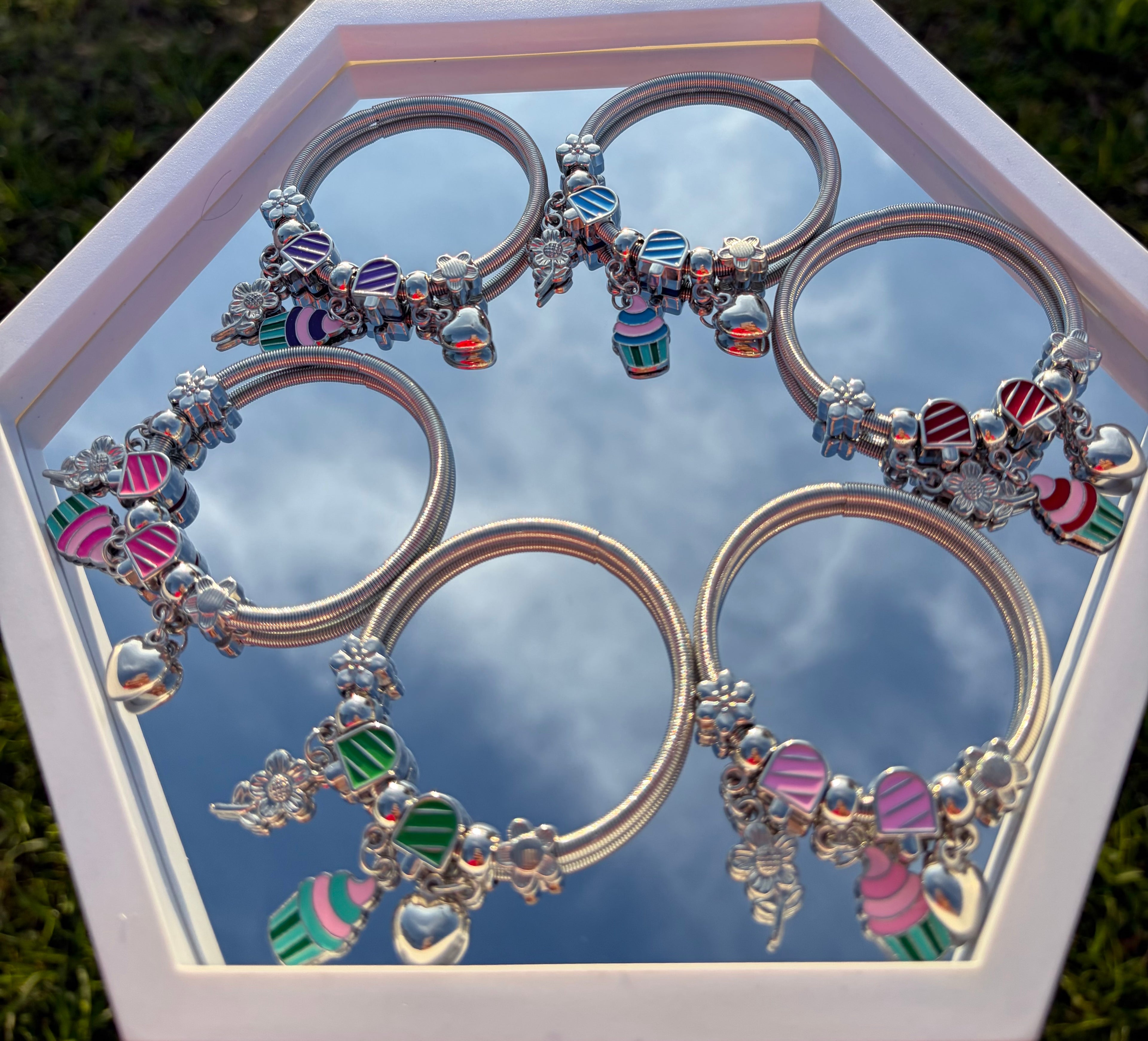 Cupcake, Ice Cream, and Floral Bracelet