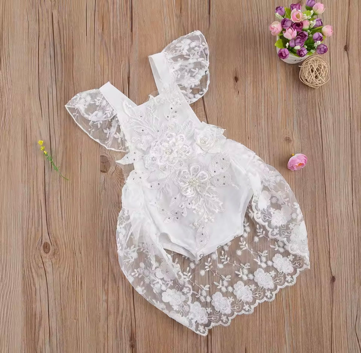 Leah Lace Romper