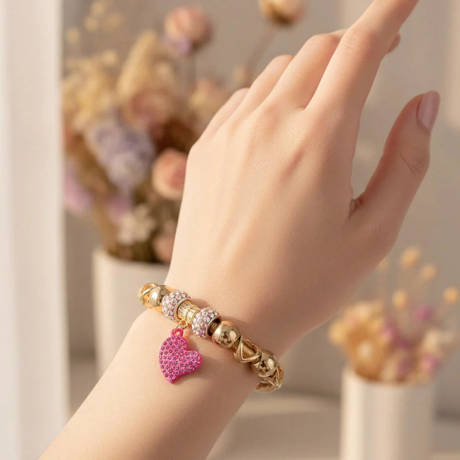 Heart Charm Bracelet