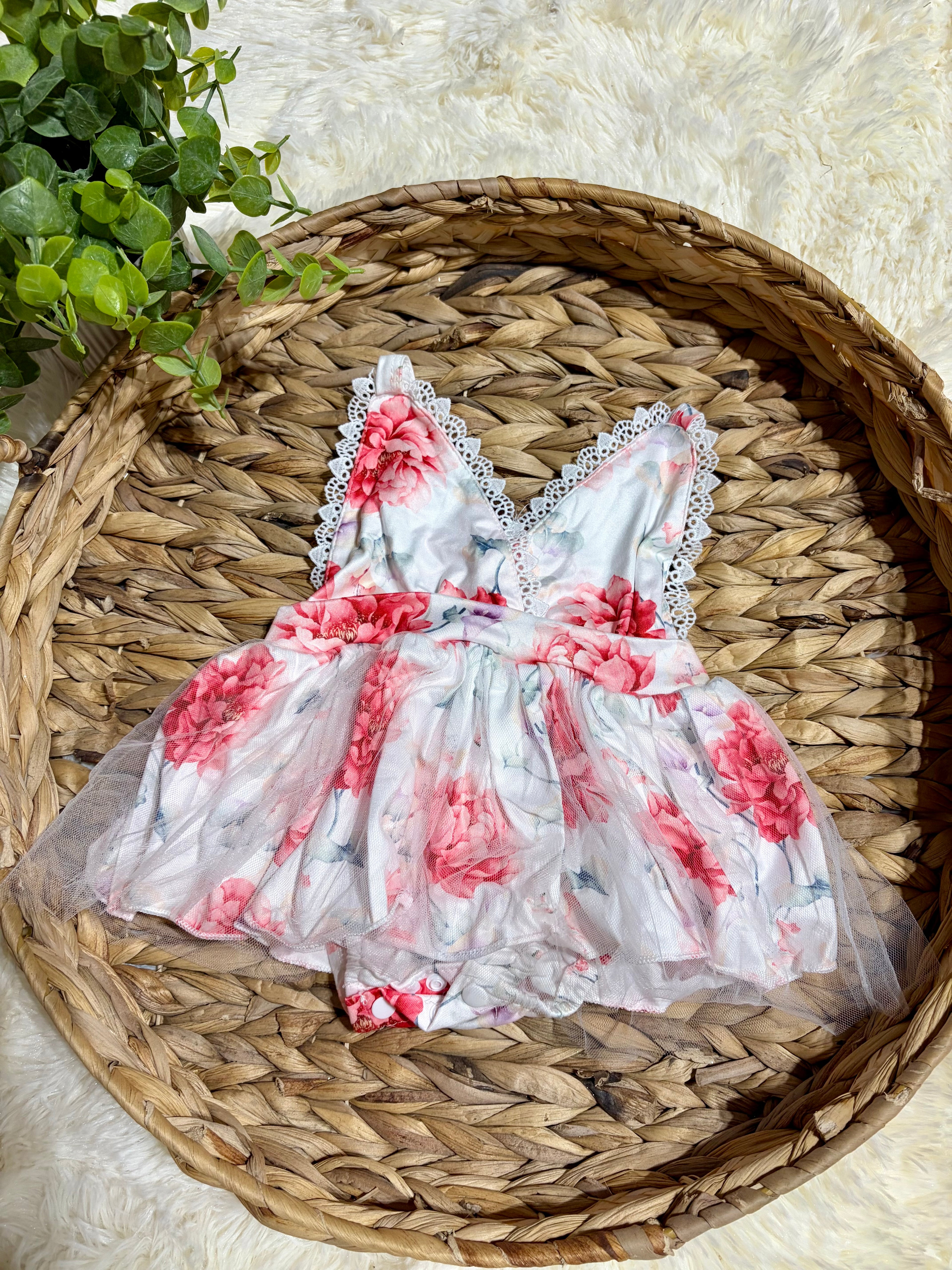 Peony Flower Romper
