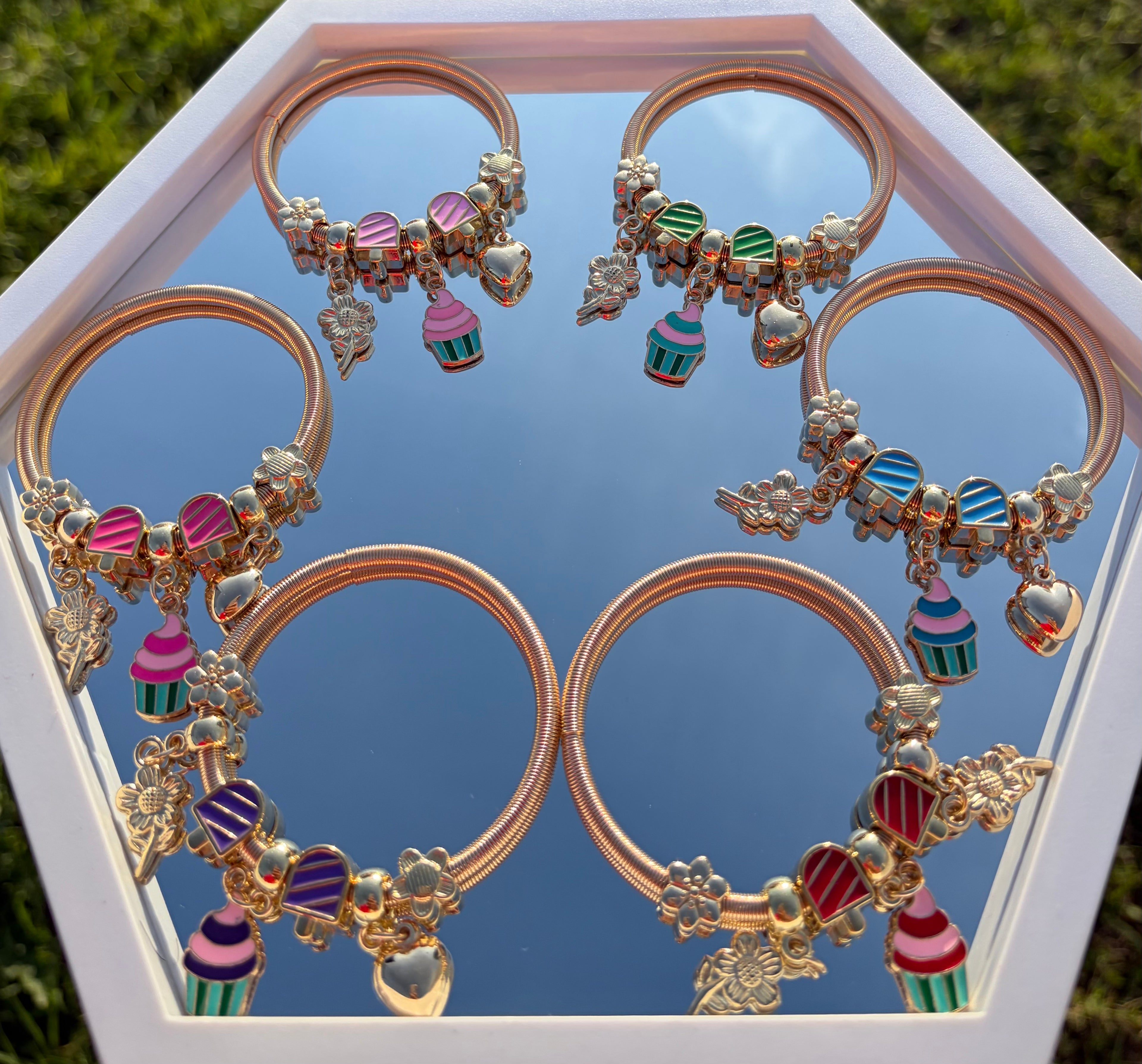 Cupcake, Ice Cream, and Floral Bracelet